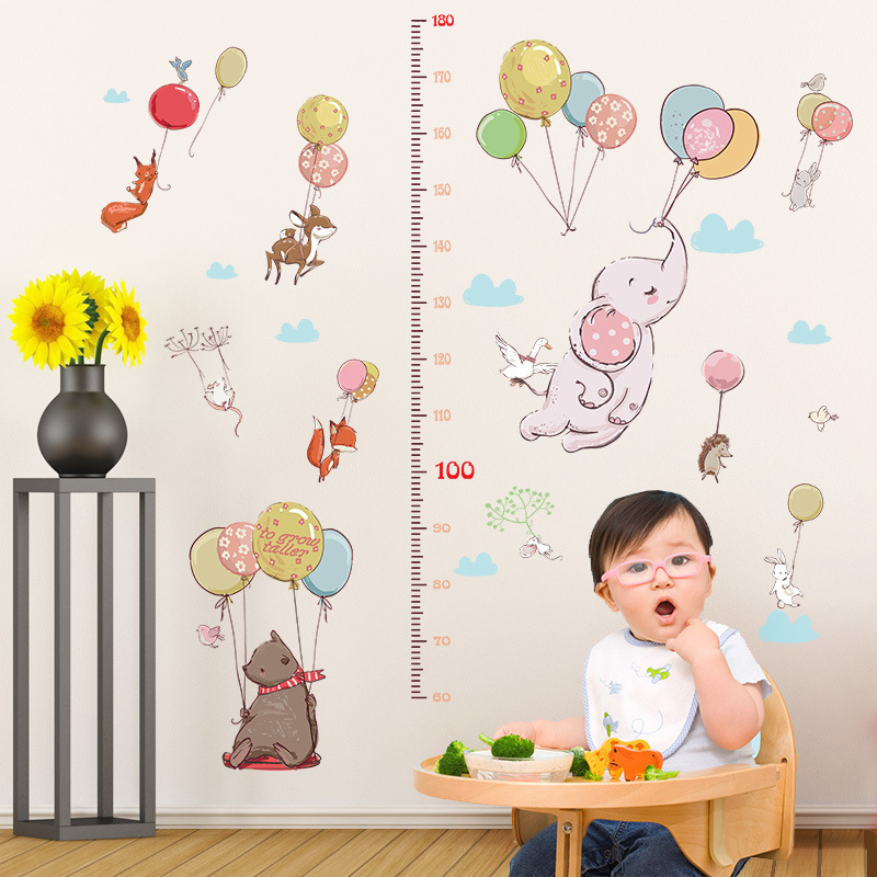 Kids Bedroom Decoration Height Paste Children Room Removable Vinyl Waterproof Wall Sticker