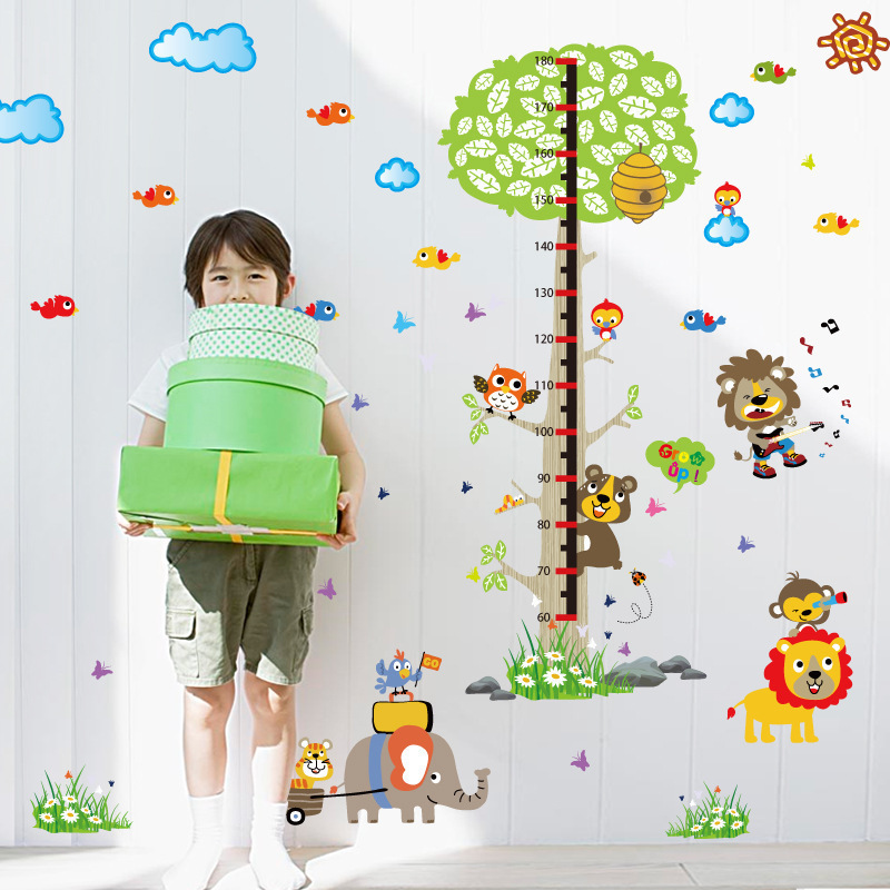 Kids Bedroom Decoration Height Paste Children Room Removable Vinyl Waterproof Wall Sticker