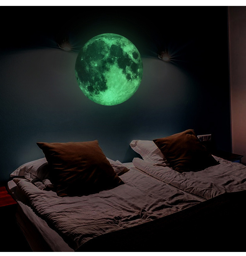 Luminous Planet Bright Kids Room Decoration 3D Glow In The Dark Sticker Wall Sticker