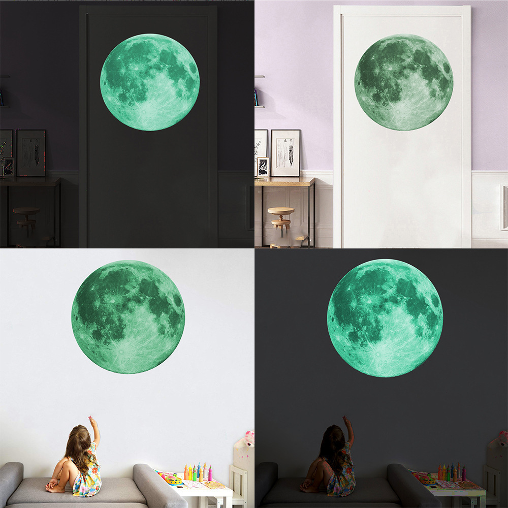 Luminous Star Moon Kids Room Glow in The Dark Wall Stickers decor waterproof