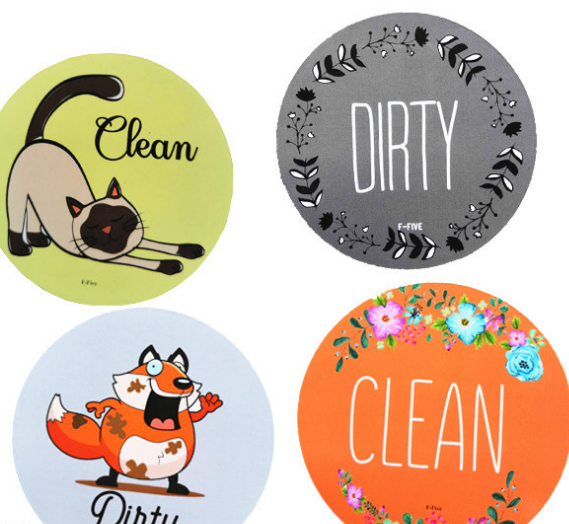 ready made pvc fridge double sided dish-washing machine clean and dirty magnet sticker