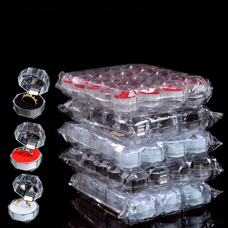 Diamonds Shape Small Size Wholesale Transparent Clear Organizer Acrylic Box Jewelry For Ring Earrings