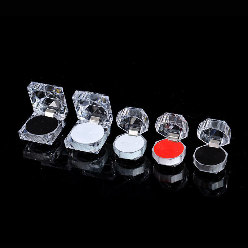 Diamonds Shape Small Size Wholesale Transparent Clear Organizer Acrylic Box Jewelry For Ring Earrings