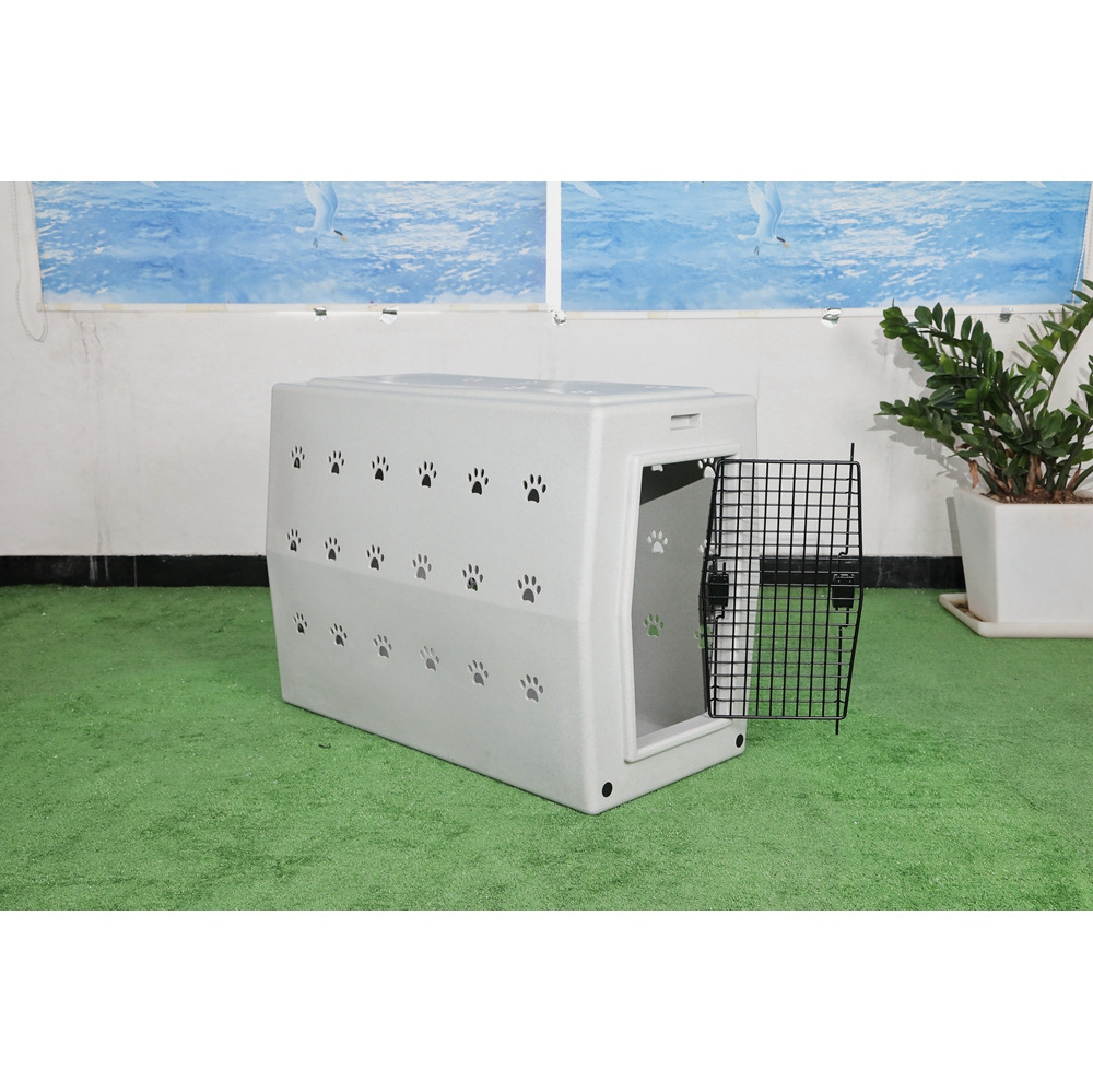 Rotational Molding Pet Carrier Clear Travel Standard Crate Large Dog And Cat Carry Cages Kennel Air Plastic Carrier