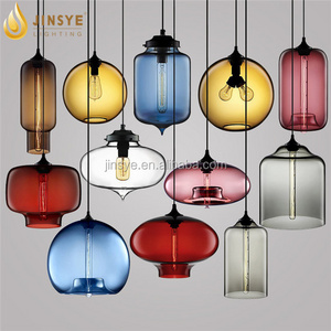 colorful modern lighting lamp glass hanging glass ball pendant lamps