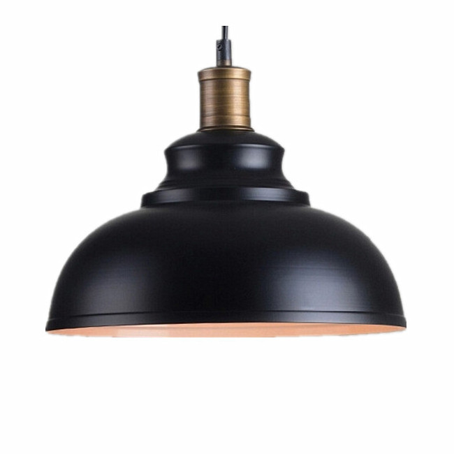 11.4 inch Vintage Industrial Fixtures Ceiling Lamp Black Metal Farmhouse Lights Pendant Lighting for Kitchen