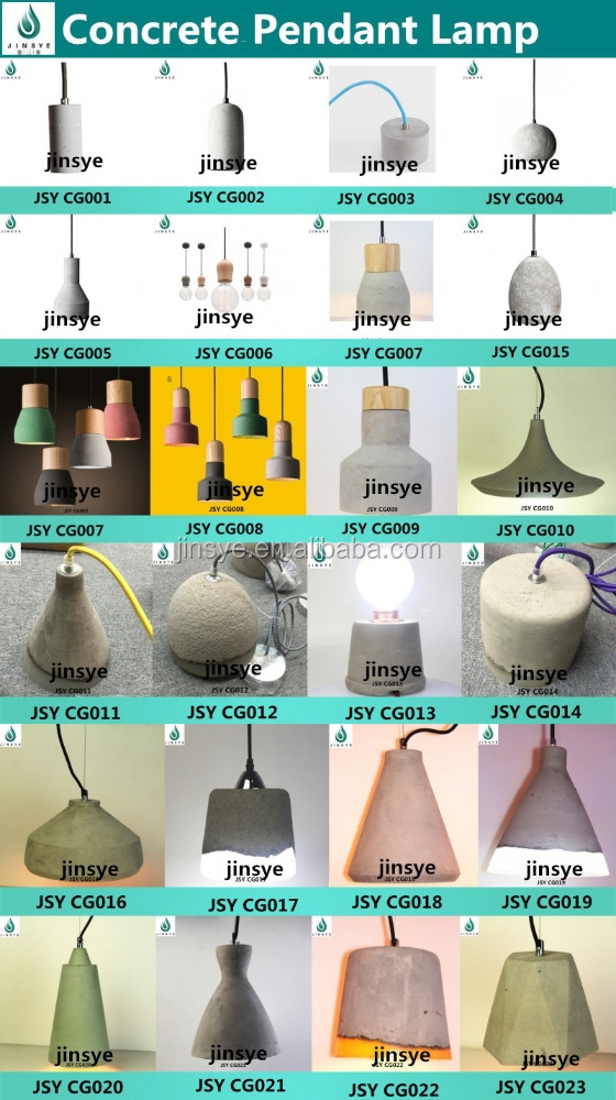 Industrial ceiling hanging cement lamp shade /concrete pendant light lamp