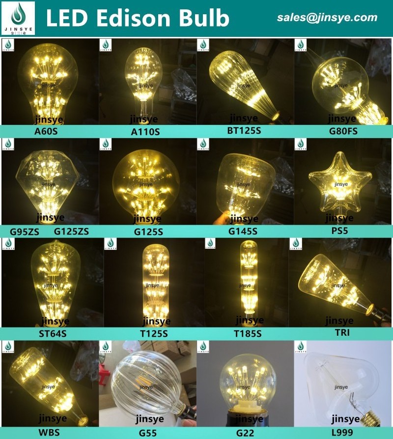 6W 45mm E27 dimmable lantern filament 5000 lumen led bulb