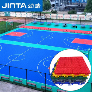 Portable Multi-Function Outdoor Interlocking Suspended Basketball Floor Mat Pp Plastic Tile Court Sports Flooring