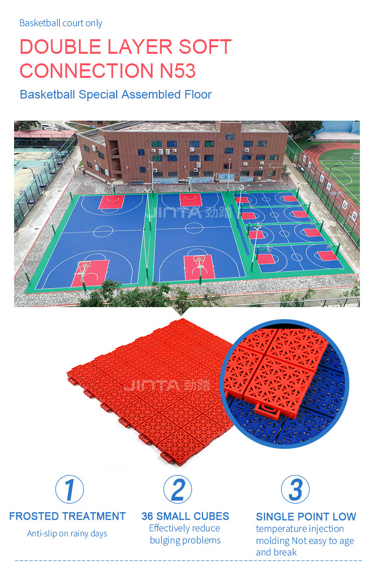 Portable Suspended Assembly Basketball Used Sport Court Plastic Flooring Modular Tennis Court Flooring Surface Pickleball Court