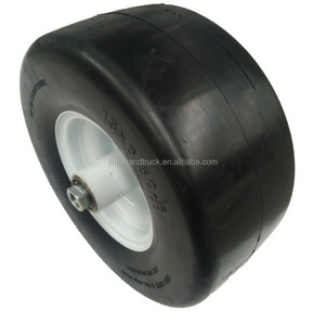 zero turn commercial lawn mower Front Caster tire 13x6.5-6 flat free solid tire 13x6.50-6 smooth rubber wheel