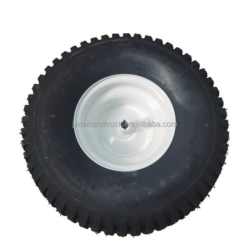 20x8.00-8 Tires & Wheels 4 Ply for Lawn & Garden Mower Turf Tires w/Keyed Hub Wheel