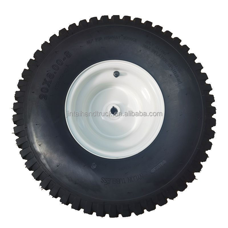 20x8.00-8 Tires & Wheels 4 Ply for Lawn & Garden Mower Turf Tires w/Keyed Hub Wheel