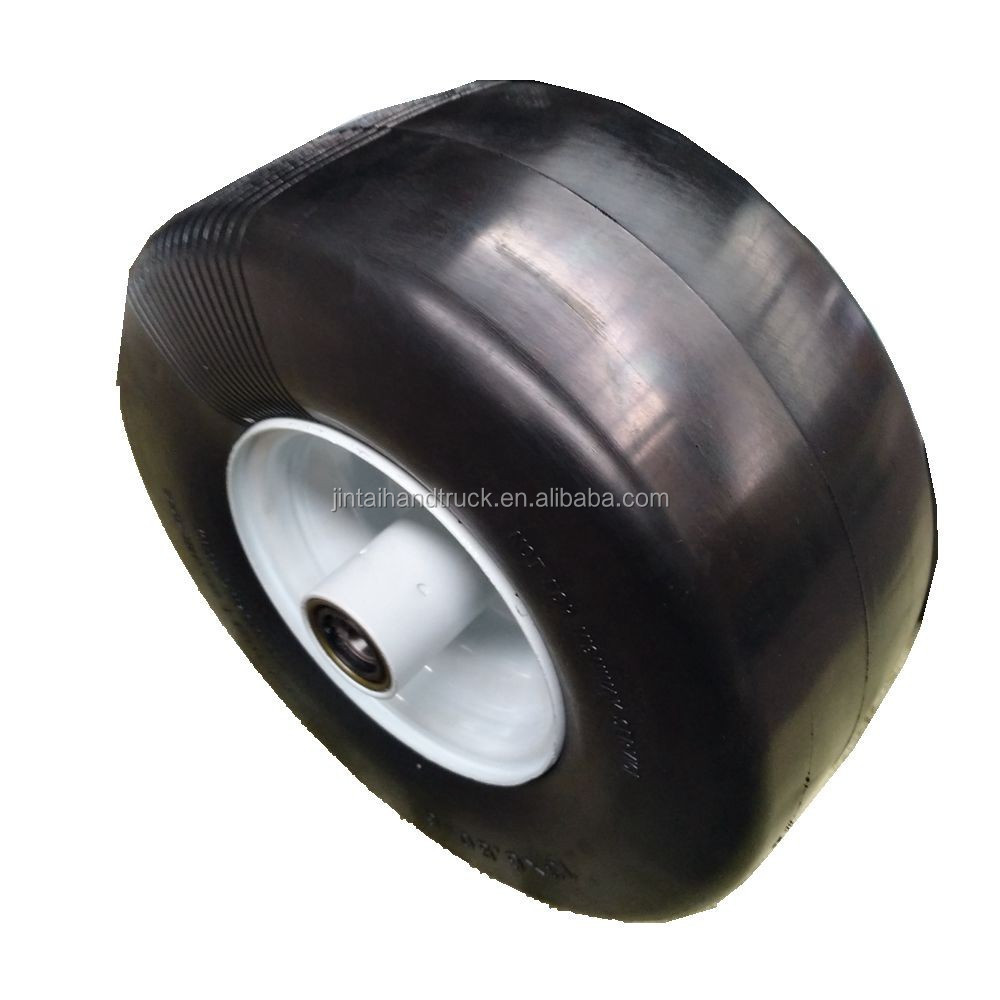 zero turn commercial lawn mower Front Caster tire 13x6.5-6 flat free solid tire 13x6.50-6 smooth rubber wheel