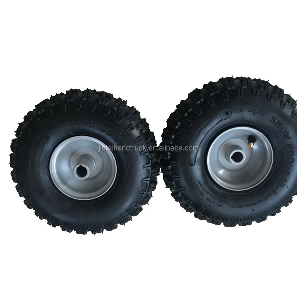 10 inch Pneumatic inflatable 10X4.10-4 garden cart/lawn mower/golf cart wheel