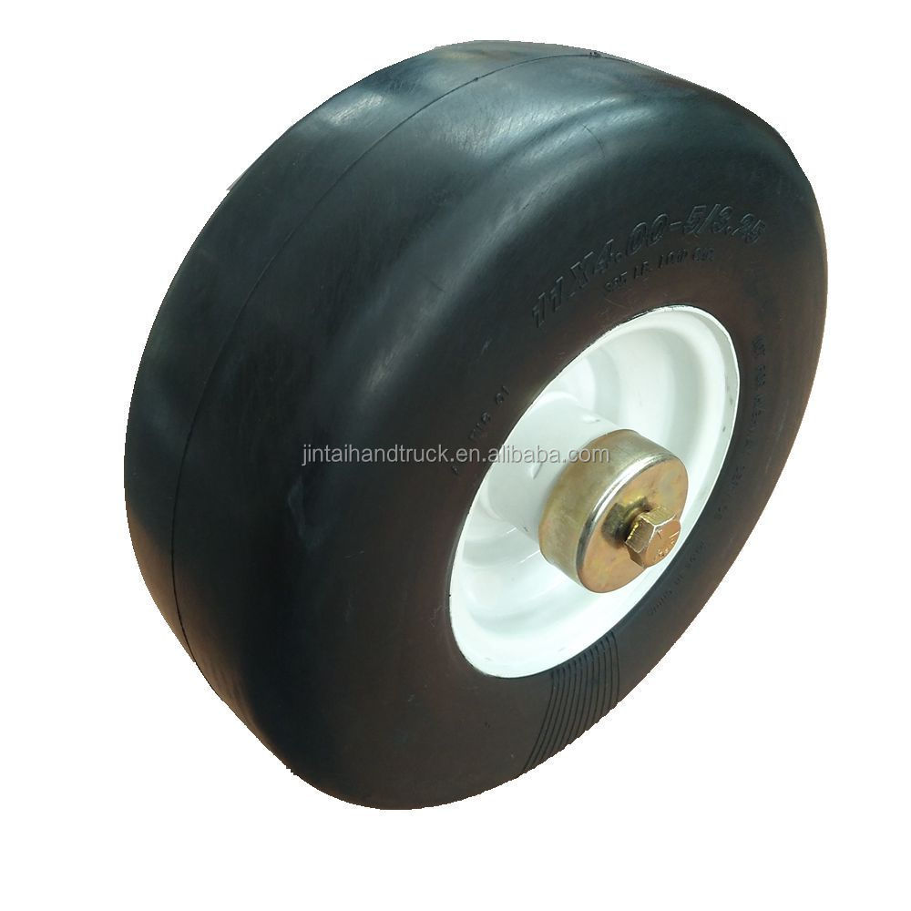 Zero Turn commercial mower tires smooth Flat free rubber tire 11x4.00-5/3.25 semi pneumatic rubber wheel No flat tire 11x4-5