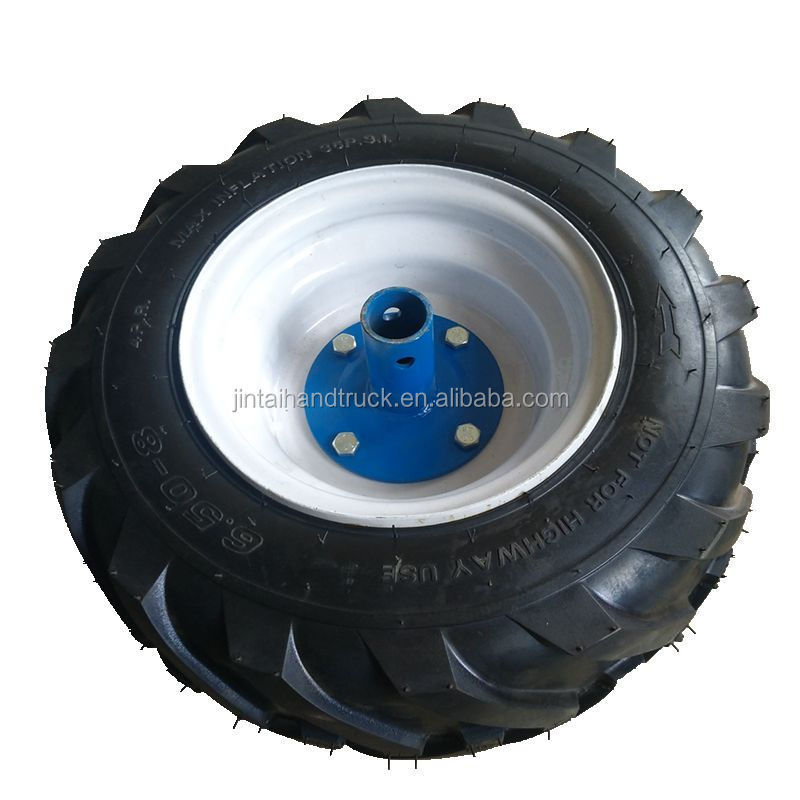 High quality Farm Mini Tiller Agricultural rubber tire 6.50-8 Tractor Tire 6.50x8 Rubber Wheel