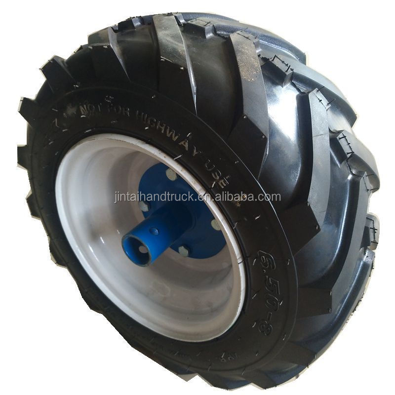 High quality Farm Mini Tiller Agricultural rubber tire 6.50-8 Tractor Tire 6.50x8 Rubber Wheel