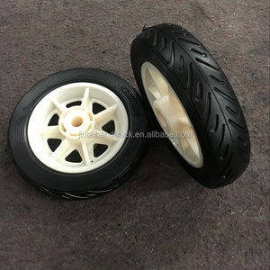 6" inch semi-pneumatic wheels