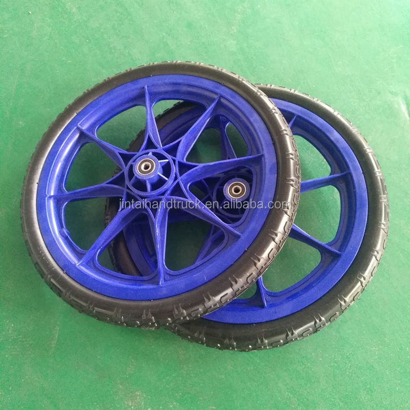 PU foam filled rubber wheel 16x2.125 PU flat free tire hunter cart wheels  tool wagon cart tire 16x2.125