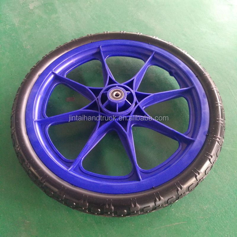 PU foam filled rubber wheel 16x2.125 PU flat free tire hunter cart wheels  tool wagon cart tire 16x2.125