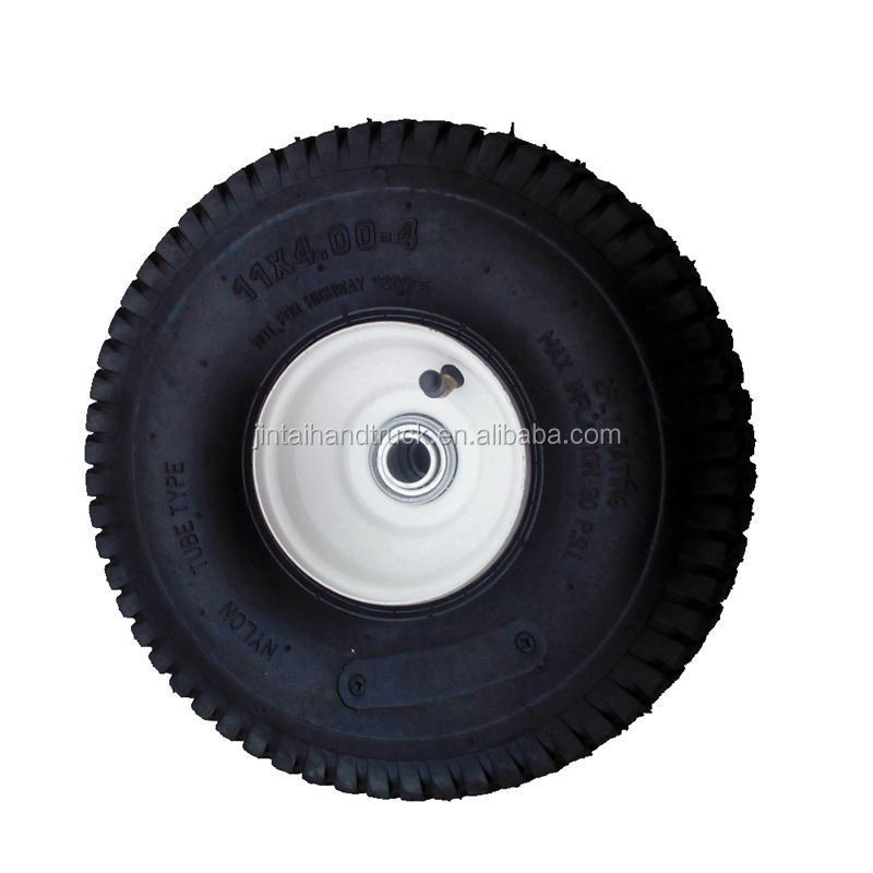 11 inch rubber tire inflatable pneumatic tire 11X4.00-4 hand truck trolley wheel tires