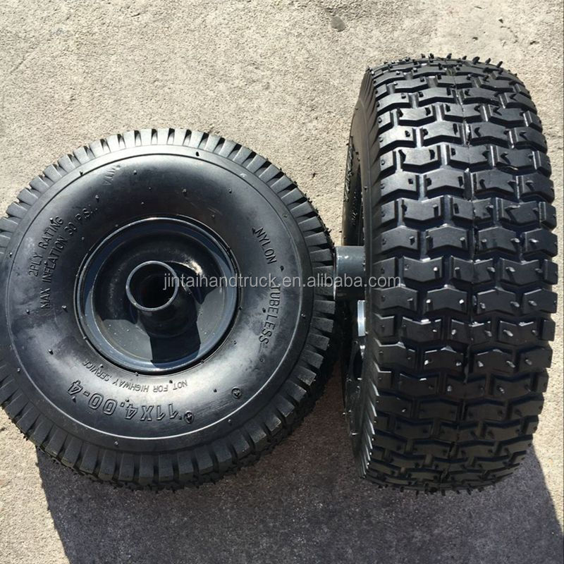 11 inch rubber tire inflatable pneumatic tire 11X4.00-4 hand truck trolley wheel tires