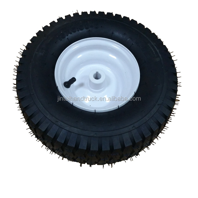 Heavy duty rubber tires 13x650-6 Drive Wheels with Keyway