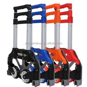 Portable aluminium hand trolley home multifunction folding hand cart 2 wheel foldable trolley