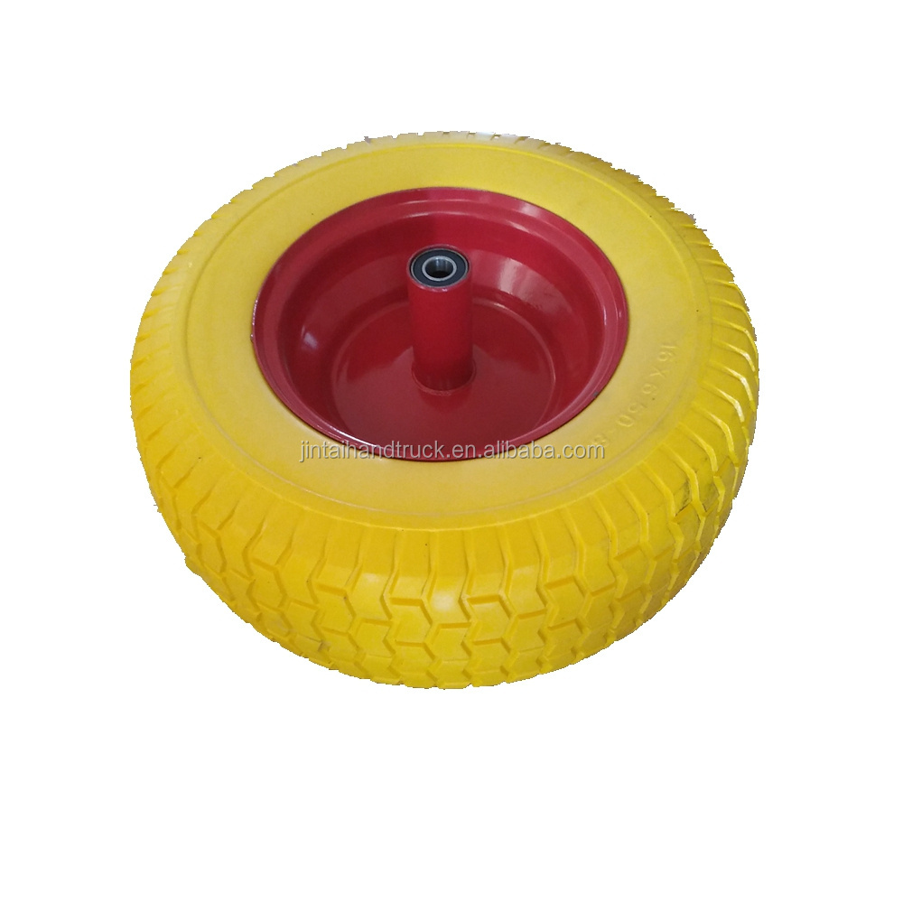 beach cart 16 inch PU foam wheel 16x6.50-8 flat free tire 650-8