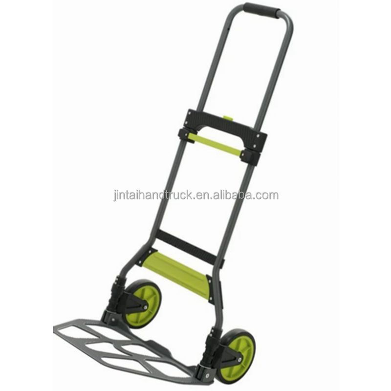 Portable aluminium hand trolley home multifunction folding hand cart 2 wheel foldable trolley