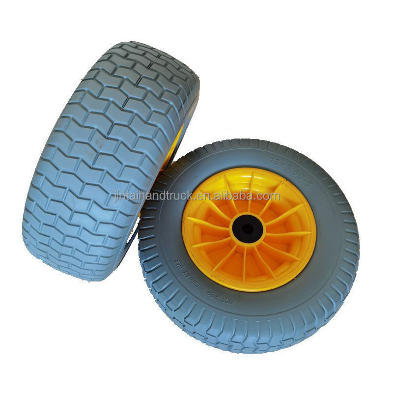 beach cart 16 inch PU foam wheel 16x6.50-8 flat free tire 650-8