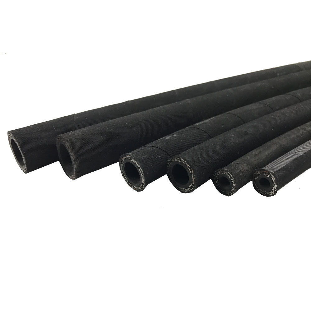 Multiple Specifications High-Pressure Hydraulic Rubber Hose Pipes Super Factory Tractor Trailer Wire Flexible Braided Cutting