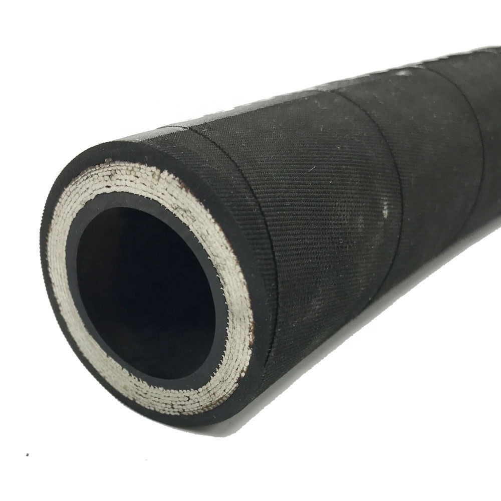 Super Long-Lasting Industrial Hydraulic Hose High-Pressure Braided Air Rubber Pipe Assembly Flexible Black Hose