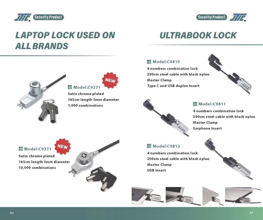 Laptop Computer Lock with Master Key