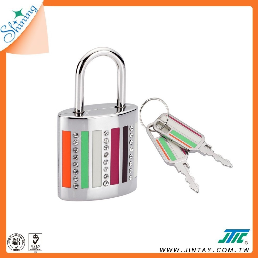 Modern Luggage Padlock with crystal for security Locker Lock