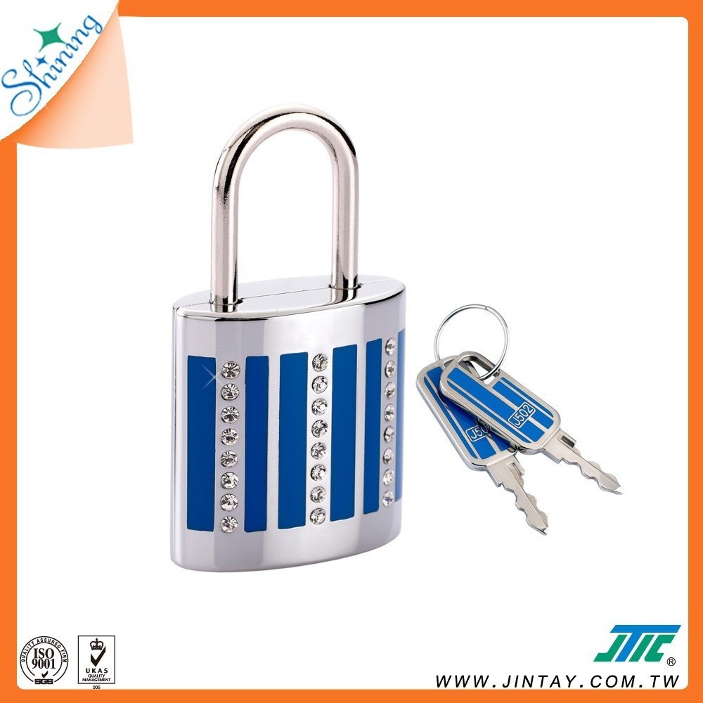 Modern Luggage Padlock with crystal for security Locker Lock