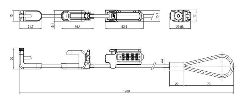 Universal Computer Lock Multi-Function Security Laptop Cable Lock OEM Wholesale