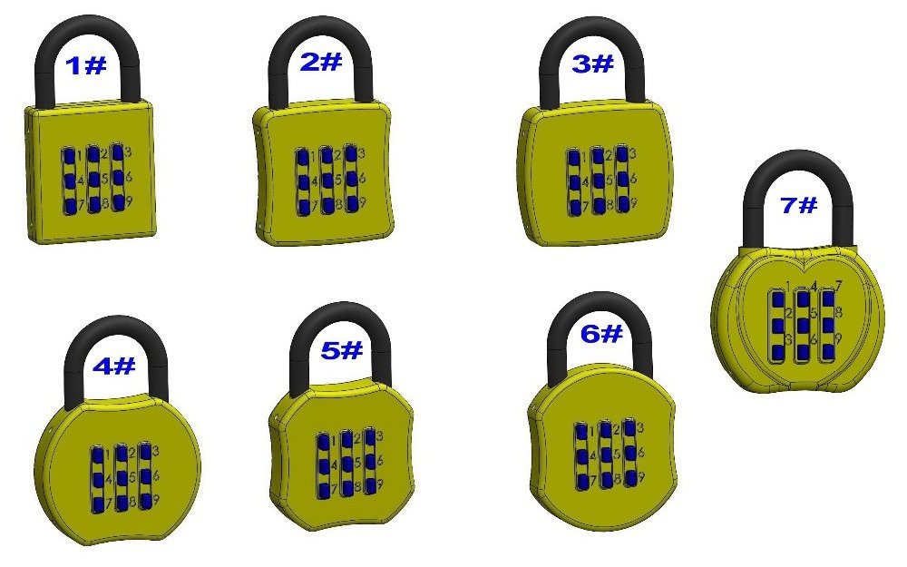 Digital combination push button padlock