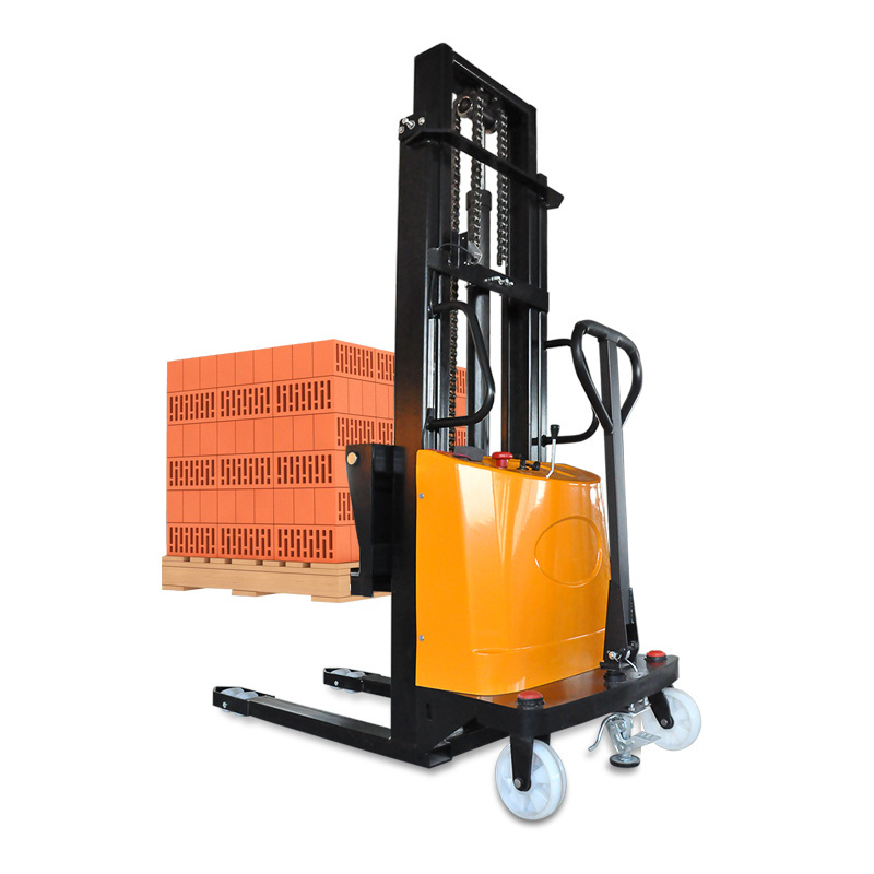 Semi electric forklift warehouse automatic stacker ton 1.2 ton 1.5 ton electric pallet stacker with 3m 3.5m 4.5m lifting height