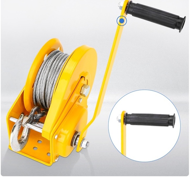 reversible lifting hand mini hand crank anchor winch 1200BL 5M