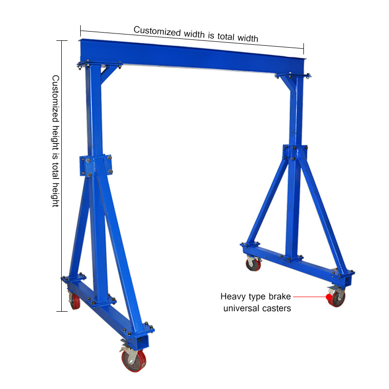 Hot sell 2 ton overhead full span  gantry for building erection Gantry Cranes