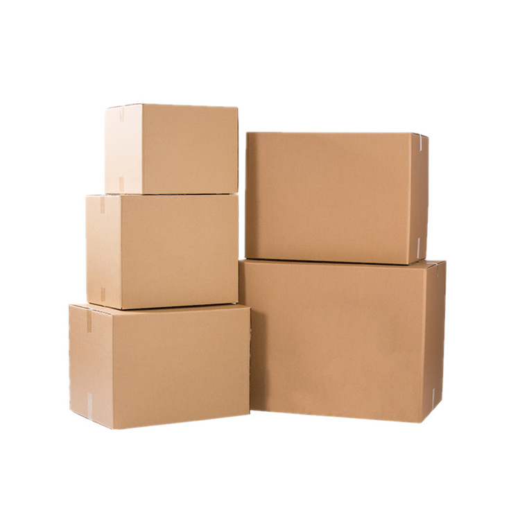 Various Sizes In-Stock Recyclable Paper Cartons Corrugated Shipping Box Blank Carton with Neutral Printing