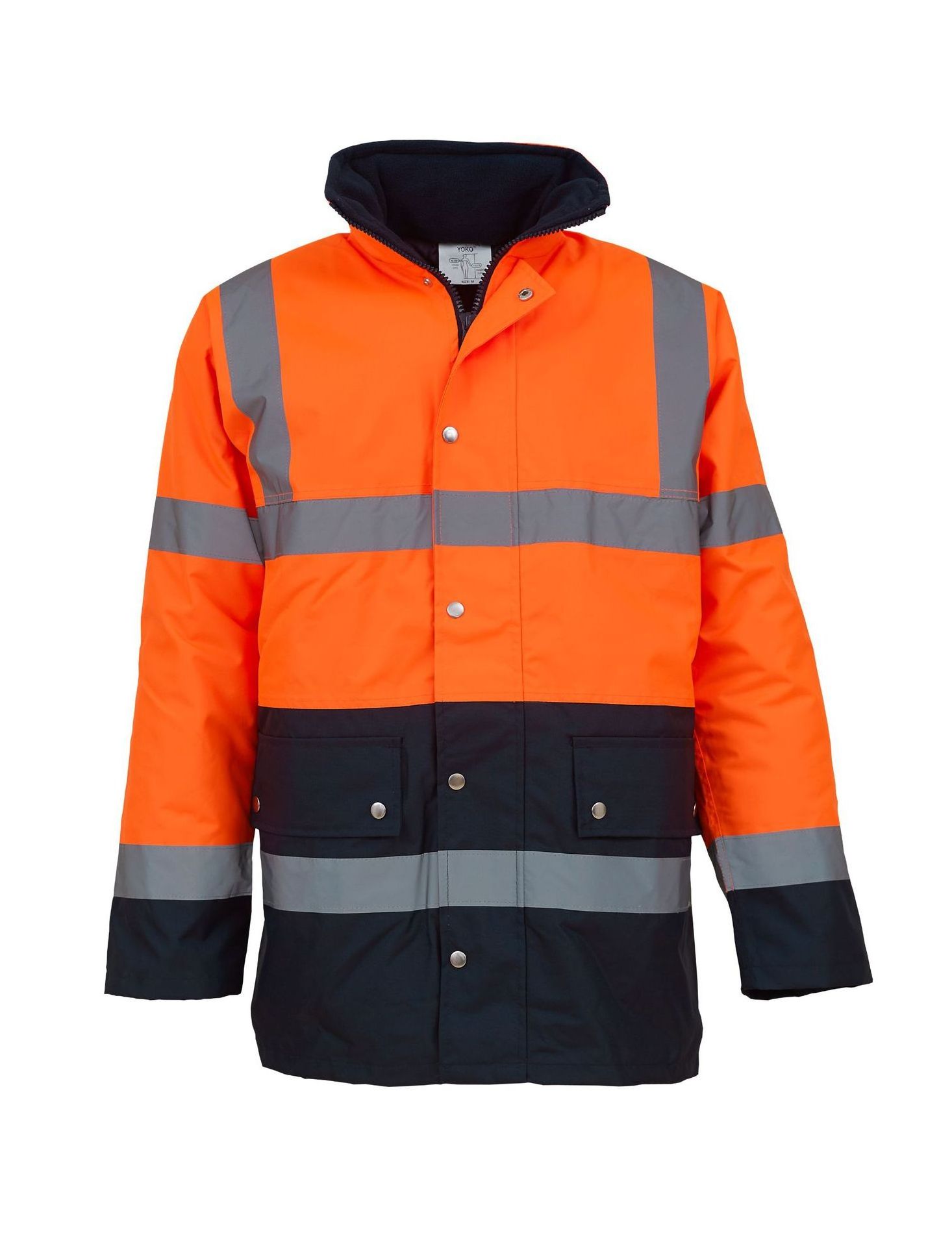 JinTeng Unisex Hi Vis Reflective Clothing Autumn Winter Waterproof Warm Jacket Cotton Highway Duty Traffic Safety Warning Jacket