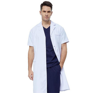 Oem Factory Unisex Long Sleeve Custom Medical Professional Doctor Wear Uniform White Lab Coat Gown With Multi-pocket