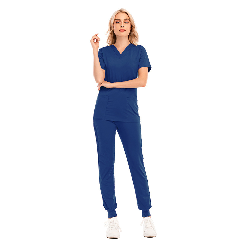 Jinteng Custom Logo Hospital Uniforms Oem Short Sleeve Tops Medical Hospital Nursing Scrub Uniforms Men Women Nurse Scrubs Set