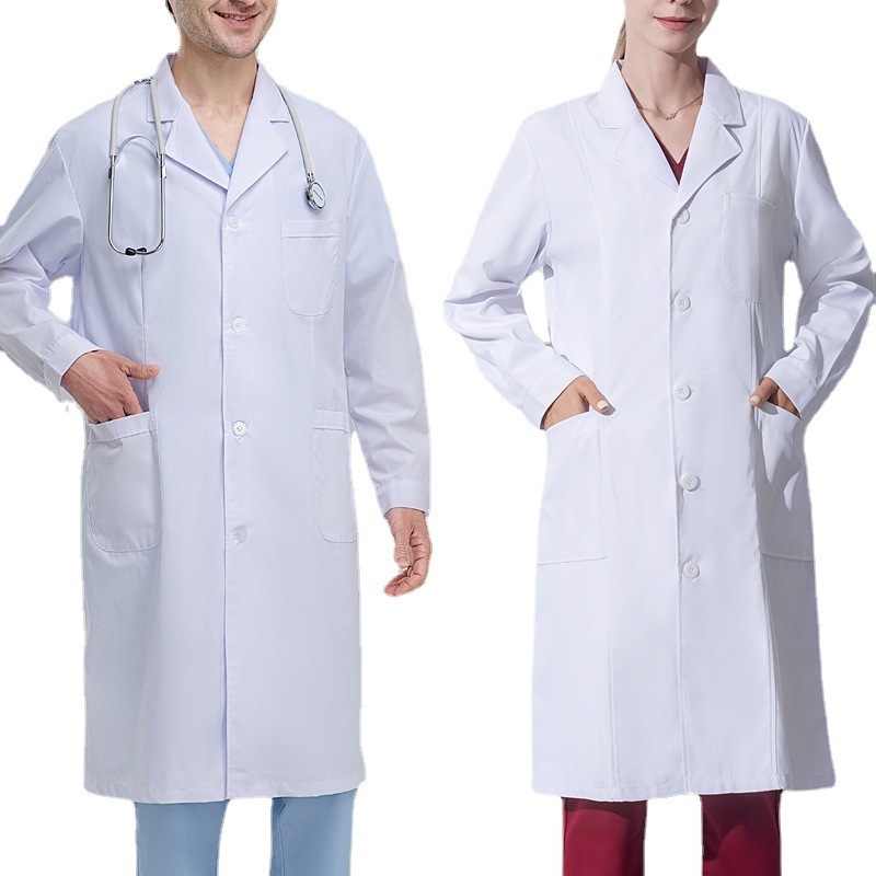 Doctor Uniforms Short Sleeved Medical Nursing Scrubs Uniform Clinic Scrub Sets Short Sleeve Tops Pants Lab Coat White Uniform