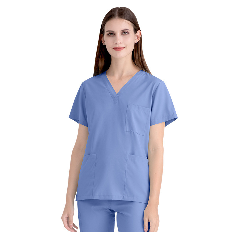 Quick-Drying printed LOGO Short-Sleeved Surgical Work unisex Oral Doctor Pet Nurse scrub Uniforms scrub sets