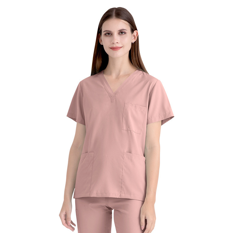 Quick-Drying printed LOGO Short-Sleeved Surgical Work unisex Oral Doctor Pet Nurse scrub Uniforms scrub sets