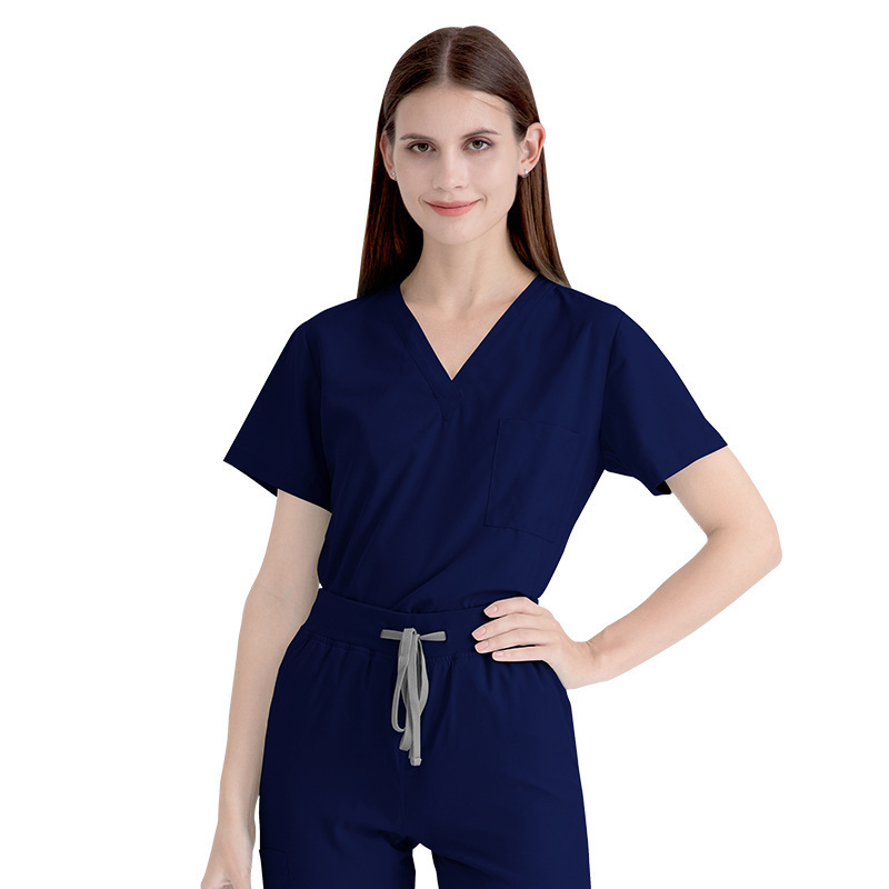 Quick-Drying printed LOGO Short-Sleeved Surgical Work unisex Oral Doctor Pet Nurse scrub Uniforms scrub sets